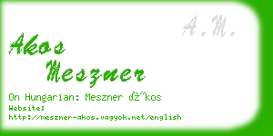 akos meszner business card